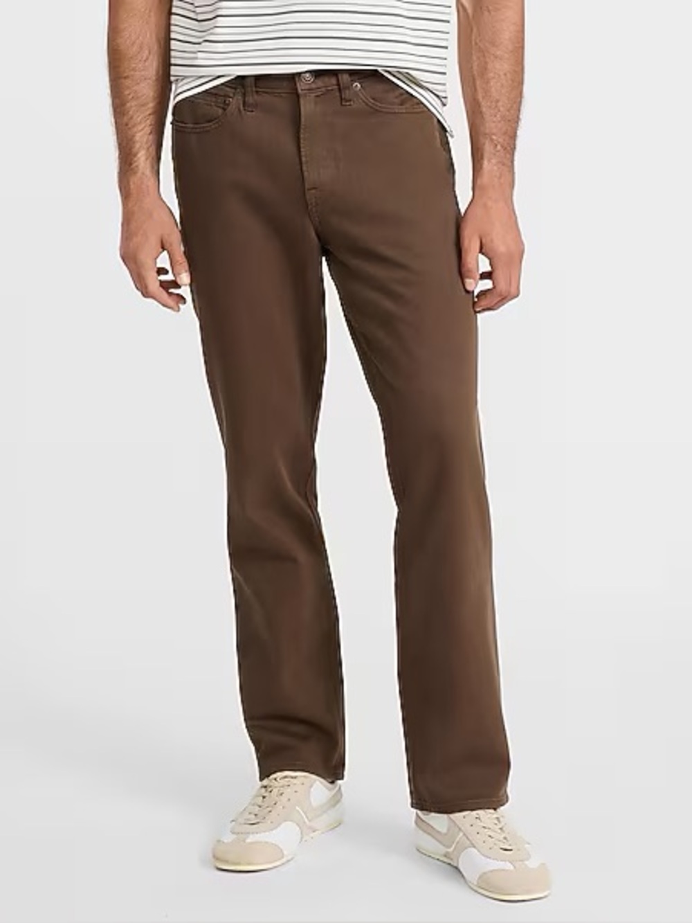 Express Men’s size 34 x 30” Brown Soft Wash Straight Leg Jeans New